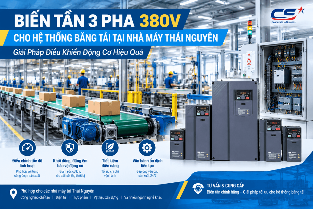 Biến Tần 3 Pha 380V Cho Hệ Thống Băng Tải Tại Nhà Máy Thái Nguyên