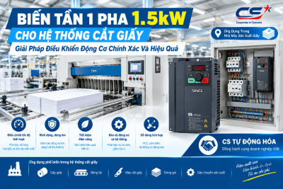 Biến Tần 1 Pha 1.5kW Cho Hệ Thống Cắt Giấy