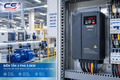 Biến tần 3 pha 5.5kW cho nhà máy công nghiệp