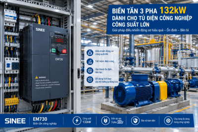 Biến Tần 3 Pha 132kW Dành Cho Tủ Điện Công Nghiệp Công Suất Lớn