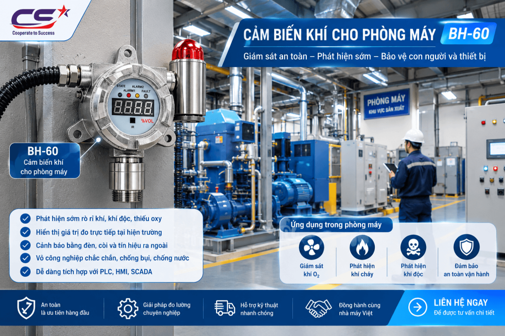 Cảm biến khí cho phòng máy BH-60 