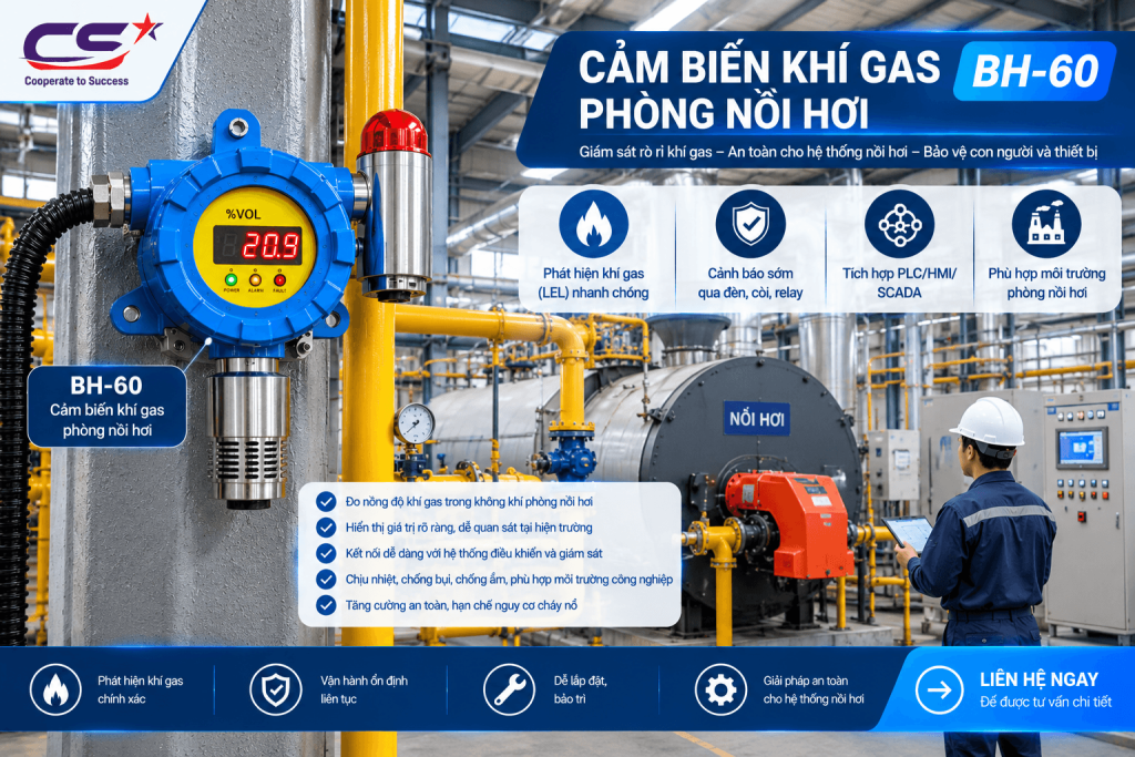 Cảm biến khí gas phòng nồi hơi BH-60