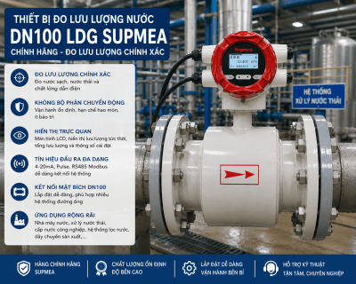 hiết Bị Đo Lưu Lượng Nước DN100 LDG SUPMEA Chính Hãng