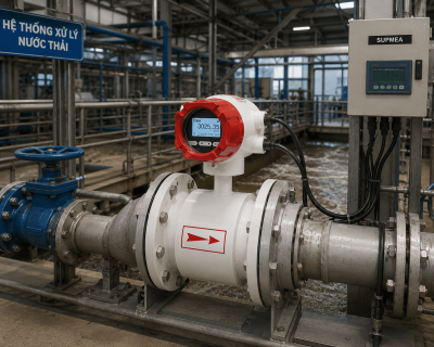 Đồng Hồ Đo Lưu Lượng Nước DN300 SUPMEA Cho Nhà Máy Nước Thải