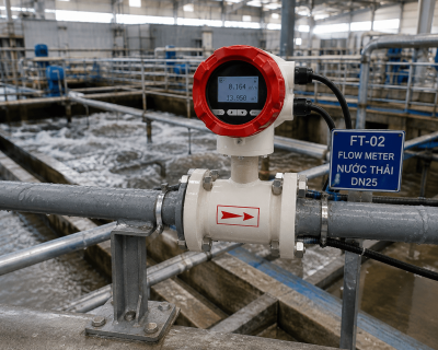 Đồng Hồ Đo Nước Thải Công Nghiệp DN25 SUPMEA Chính Hãng