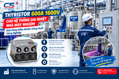 Thyristor 600A 1600V Cho Hệ Thống Gia Nhiệt Nhà Máy Nhuộm