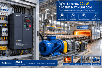 Biến Tần 3 Pha 22kW Cho Nhà Máy Nung Gốm